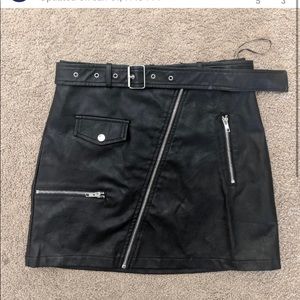 Seek faux leather skirt